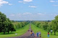 Plane over Windsor Castle - the Long Walk - England United Kingdom