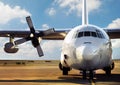 Plane parked at the airport Royalty Free Stock Photo