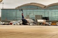 Plane parked Alicante Elche airport Royalty Free Stock Photo