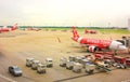 Plane parking at aircraft landing at DON MUNG AIRPORT THAILAND