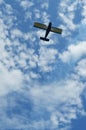 Plane performs aerobatics in the sky