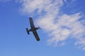 Plane performs aerobatics in the sky