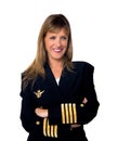 Plane pilot woman Royalty Free Stock Photo