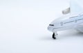 Plane plastic toy isolated on white Royalty Free Stock Photo