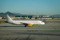 A plane ready to take off. In the airport