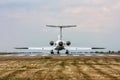 The plane on the runway Royalty Free Stock Photo