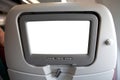 Plane seat with tv screen