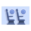 Plane seats icon, cartoon style Royalty Free Stock Photo