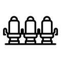 Plane seats icon, outline style Royalty Free Stock Photo