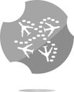 Plane set on icon glossy button isolated on white Royalty Free Stock Photo