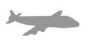 Plane shadow flat monochrome isolated vector object