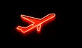 Plane sign at night Royalty Free Stock Photo