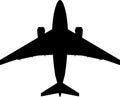 Plane silhouette. Vector Illustration Royalty Free Stock Photo