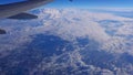 The plane panorama cloudscape in the sky