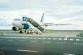 Plane standing at the runway