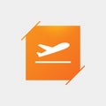 Plane takeoff icon. Airplane transport symbol. Royalty Free Stock Photo