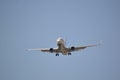 Plane taking off near Larnaca airport, Cyprus Royalty Free Stock Photo