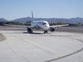 Plane taxiing at McCarran International Airport