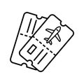 Plane ticket icon vector on trendy design Royalty Free Stock Photo