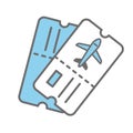 Plane ticket icon vector on trendy design Royalty Free Stock Photo