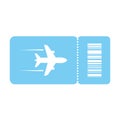 Plane ticket vector icon Royalty Free Stock Photo