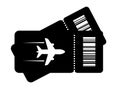 Plane tickets vector icon Royalty Free Stock Photo