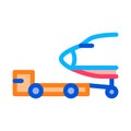 Plane Tow Truck Icon Vector Outline Illustration Royalty Free Stock Photo