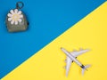 Plane toy and backpack Royalty Free Stock Photo