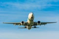 Plane from Transavia PH-HSI Boeing 737-800 is preparing for landing Royalty Free Stock Photo