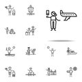 Plane, traveler icon. Travel icons universal set for web and mobile