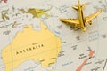 Plane Traveling Over Australia