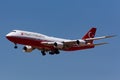 Madrid, Spain- June 28, 2022: Plane with the Turkish president upon his arrival in Madrid to attend the NATO summit. Official airc