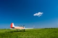 Plane under the blue skies Royalty Free Stock Photo