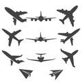Plane vector icons Royalty Free Stock Photo