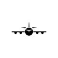 plane view from the front icon. Element of travel icon for mobile concept and web apps. Detailed plane view from the front icon ca