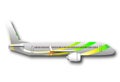 plane on white background side view in horizontal position Royalty Free Stock Photo