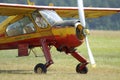 The plane wilga 35a, at Pociunu airport, Lithuania Royalty Free Stock Photo