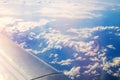 Plane window view of Tendra spit Royalty Free Stock Photo