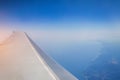 Plane window view of Turkey surrounded by the Black Sea Royalty Free Stock Photo