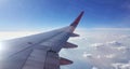 Plane wing Royalty Free Stock Photo