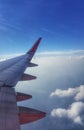 Plane wing Royalty Free Stock Photo