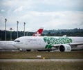 Plane at ZÃÂ¼rich Airport Switzerland Royalty Free Stock Photo