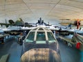 Planes in the American Hangar of Duxford Air Museum Royalty Free Stock Photo