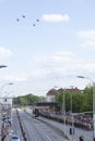 Planes on army parade on May 3, 2019 in Warsaw, Poland