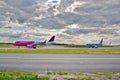 Planes on the Okecie Airport Royalty Free Stock Photo