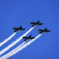 Planes Performing Formation Aerobatics at Buckeye Air Show Royalty Free Stock Photo