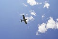 Plane performs aerobatics in the sky