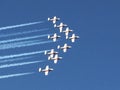 Planes in a row in Canadian SkyHawks Royalty Free Stock Photo