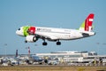 Planes on the runway of the airline Ryanair, easyJet and TAP Air Portugal