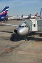 Planes in sheremetyevo airport Royalty Free Stock Photo